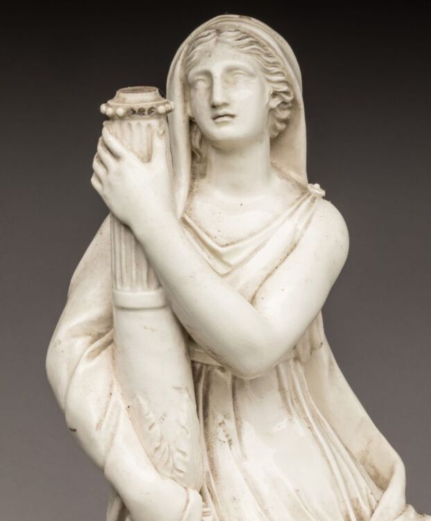 Patricien Romain à La Colonne, Giovanni Volpato, Céramique Blanche, XVIIIe Siècle